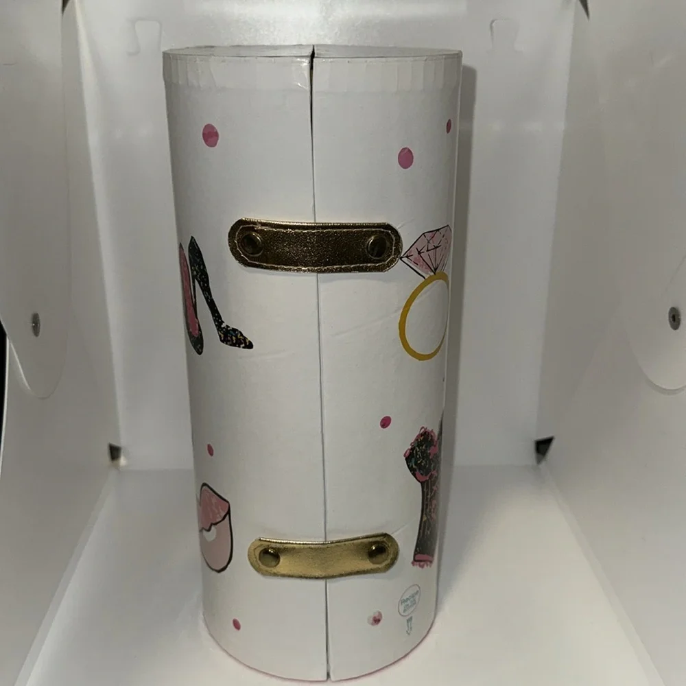 Lolita Bachelorette Hand Painted Bejeweled Bling Wine Glass w Gift Box New